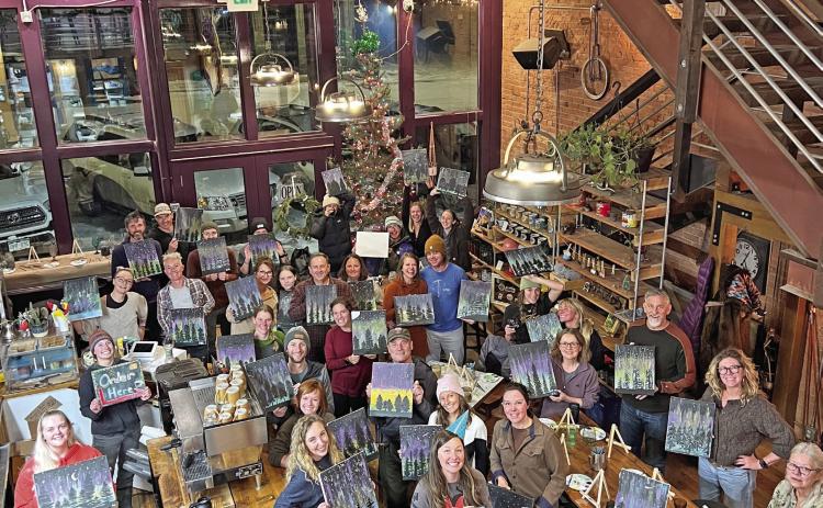 Wine and Paint Night. Photo by the Coffee Bear