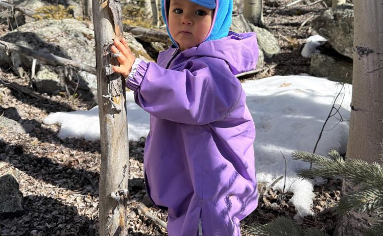 Katrina Mordecai enjoying her first winter in Silverton photo by Meah Mordecai