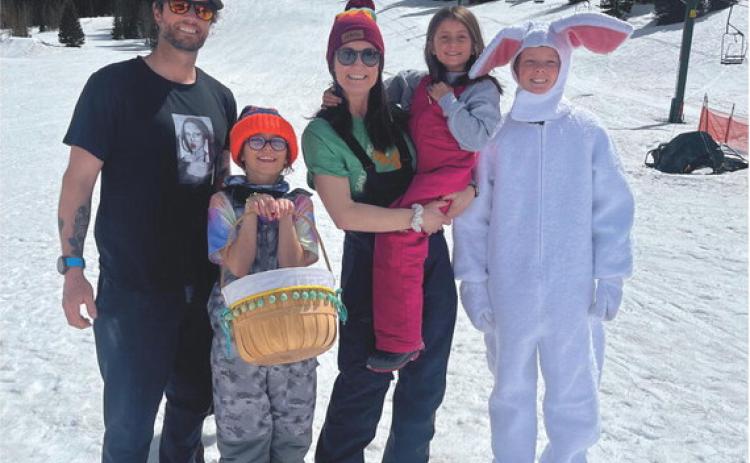 The Anderson Family and the Easter Bunny Photo provided by Misti Anderson