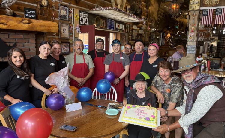 Handlebars staff sang happy birthday to Alice on Friday afternoon photo by DeAnne Gallegos