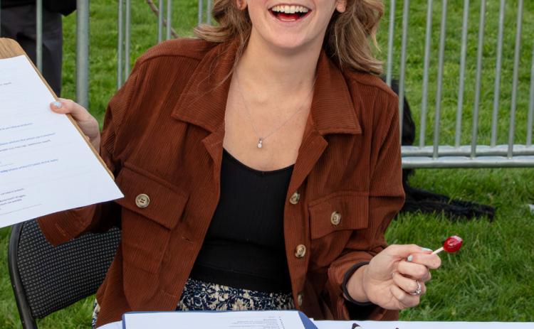 Amie Gardiner had a SJC Public Health booth at the arts festival photo by Cracked Compass