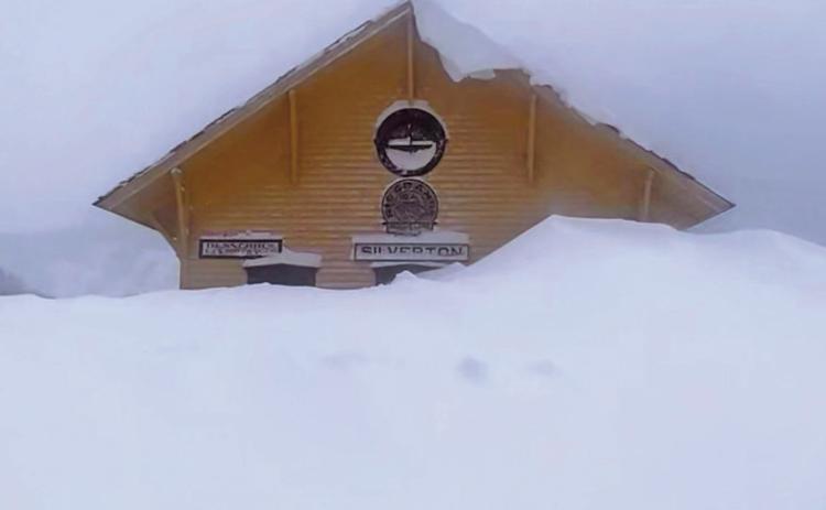 Silverton depot buried in snow. Photo by DeAnne Gallegos