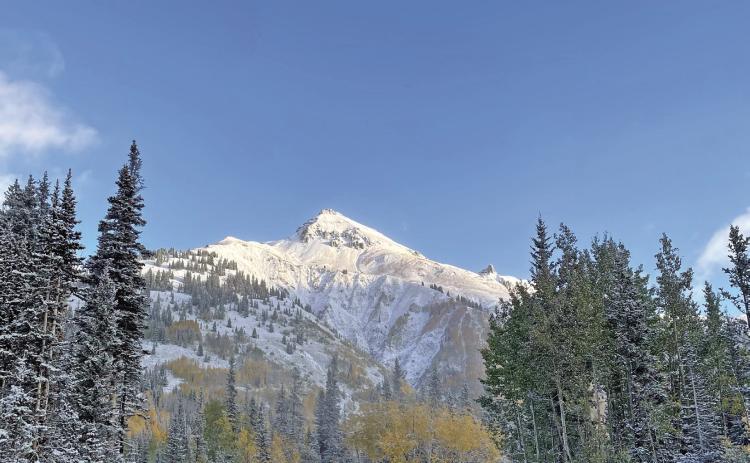 Snow on the pass. Photo credit Janice Sanders