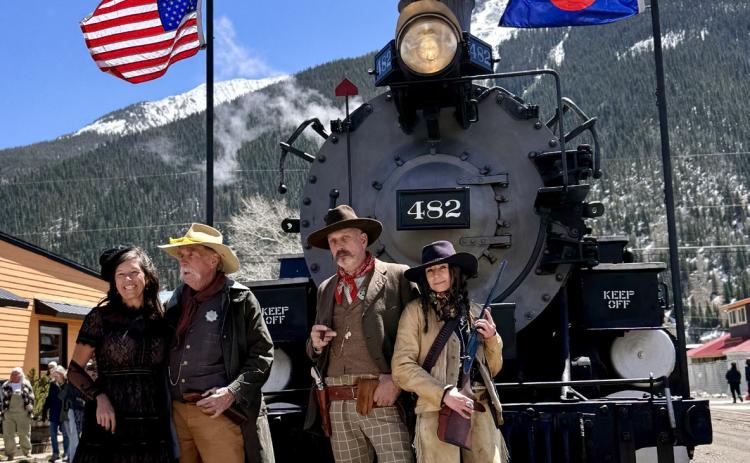 First train of Silverton Summer Season 2026 L-R Myste French, Scott Perez, Tom Dragt, Misha Garcia photo by DeAnne Gallegos