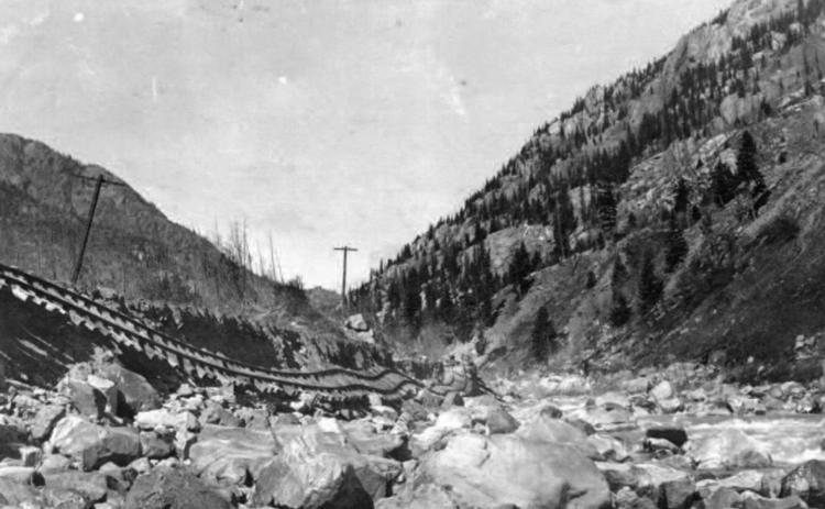 Denver &amp; Rio Grande Railroad tracks were wiped out for miles between Silverton and Tacoma in the October 1911 flood. Heavy rain began falling over the San Juans on Wednesday, Oct. 4, 1911.