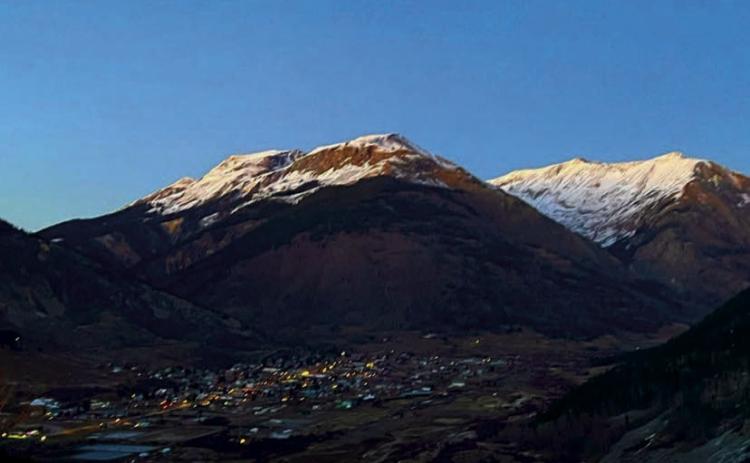One of the final nights of fall in Silverton. Photo credit Silverton Area Chamber of Commerce.