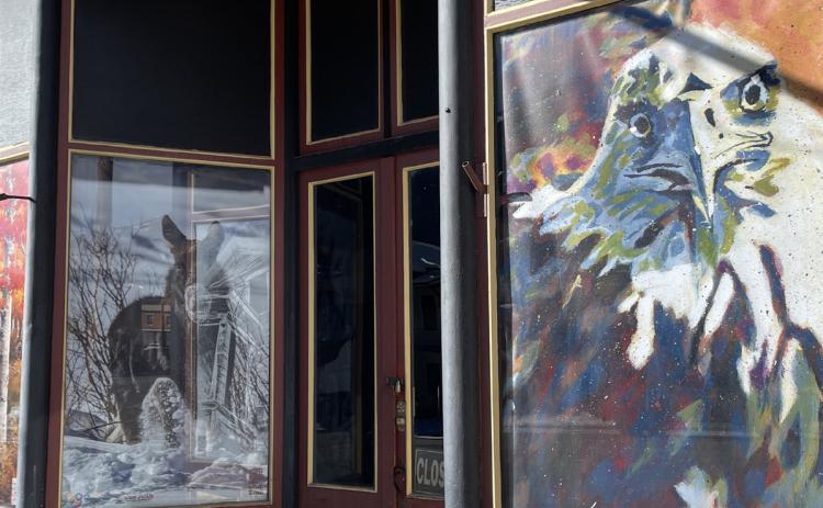 Art Through the Seasons installation on the American Legion building on 11th &amp; Greene Street is up year-round photo by SJDA