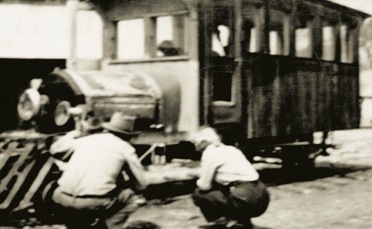 San Juan County Historical Society photo Photo of Casey Jones in the making. Hans Tanstad was the one-legged master carpenter; mechanics at Sunnyside Mill who worked on “Casey” were Clyde Jones, Speedy Jennings, Horace Seace.