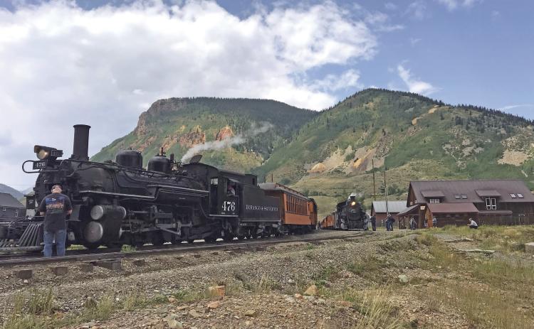 Trains readying for the return trip to Durango Photo credit Melanie Bergolc
