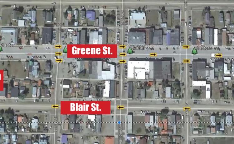 A proposal to make Greene Street one-way northbound and Blair Street one way southbound is being considered by the town.
