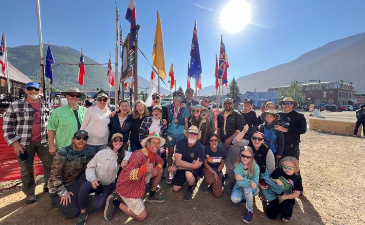 Silverton locals Celebrate local Hardrock 100 finisher Jeff Rome who came in 3rd summer of 2024. Photo credit DeAnne Gallegos