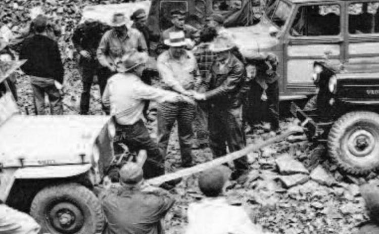 Gary Bennett of Telluride sent in this photo of the July 12, 1953 dedication of the opening of Ophir Pass, with San Juan County and San Miguel County officials on hand. The pass had been closed for many years due to slides. It wasn’t until 60 years ago this summer that it was passable to motor vehicles.