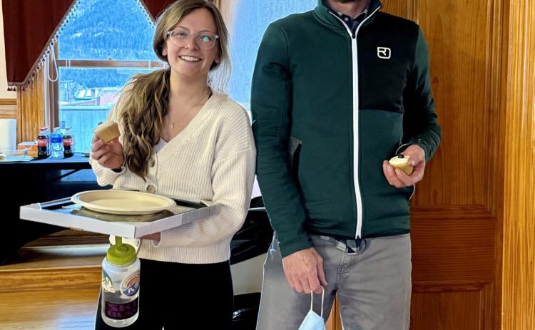 Former Town of Silverton Trustees Amie Gardiner and Tyler George had their final meeting Monday April 13th
