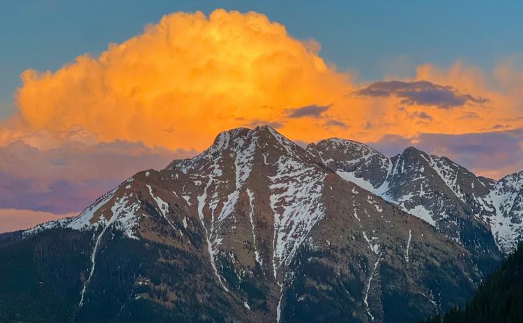 Sunsets in the San Juans are spectacular. We caught this gem off of Highway 550 just north of Coal Bank Pass. Photo credit DeAnne Gallegos