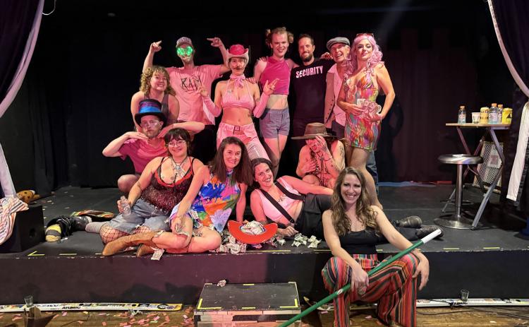ATG crew celebrate a sold out show. Photo by DeAnne Gallegos