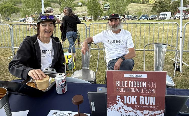 Silverton Wild, a new nonprofit focused on outdoor recreation events, had a booth at Silverton Summer Sounds. Dr. Yvonne Naughton and Angelo Colletti are a part of the new nonprofit photo by DeAnne Gallegos