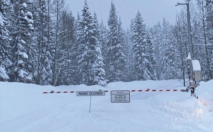 All passes into and out of Silverton were closed due to the significant snowfall and high avalanche danger. Photo by CDOT