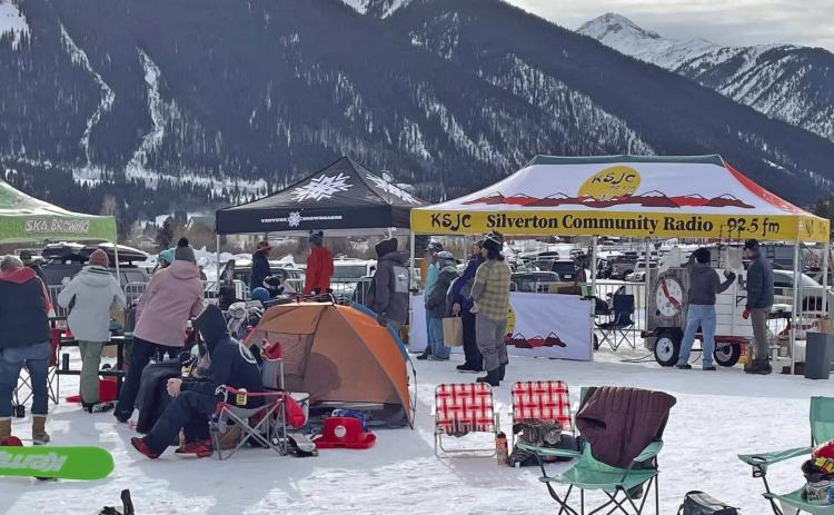 The “beach” at Kendall was packed for third annual Silverton Banked Slalom Races. Photo credit Danny Castle