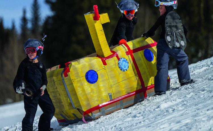 The Yellow Submarine at the cardboard derby Photo by Wesley Berg