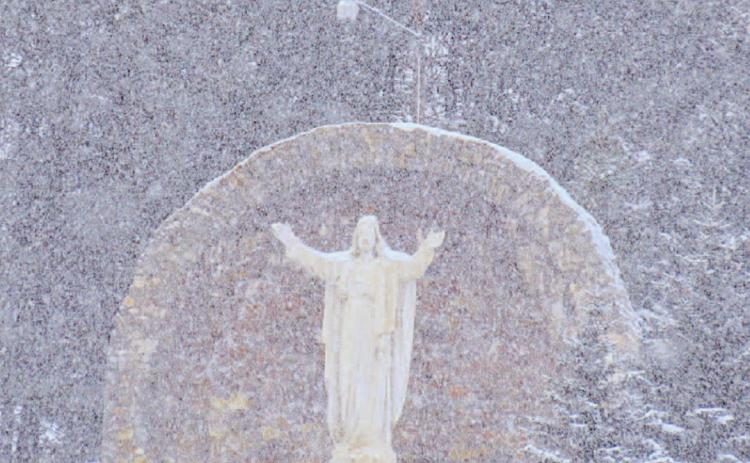 SNOW-SHROUDED SHRINE