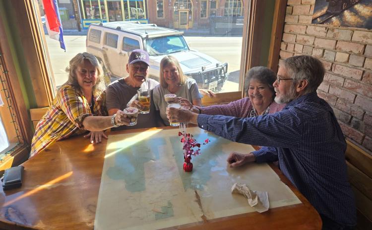 A group of longtime multi-generational Silvertonians had a fun day at the Alpine Tavern on Greene St (L-R) Charla Bingel Andreatta, George Davidovich, Sue Sanders, Patti Bingel, and Mark Irsik