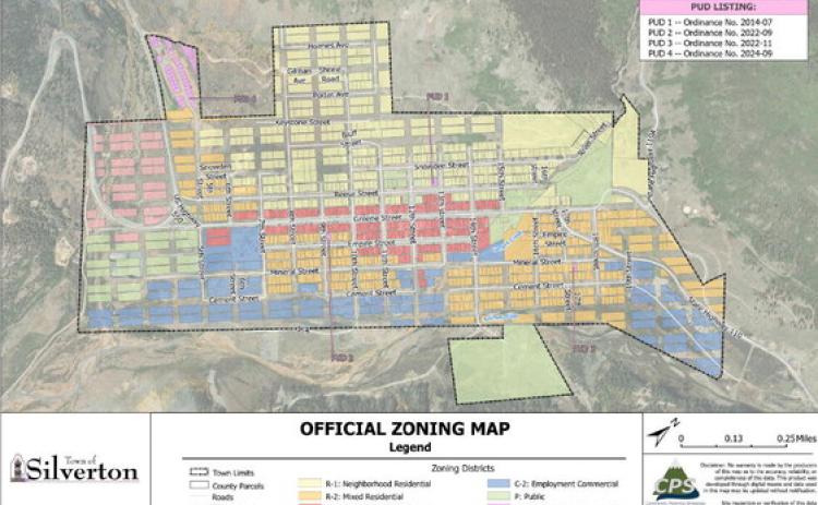 The proposed zoning map currently under review by the board of trustees