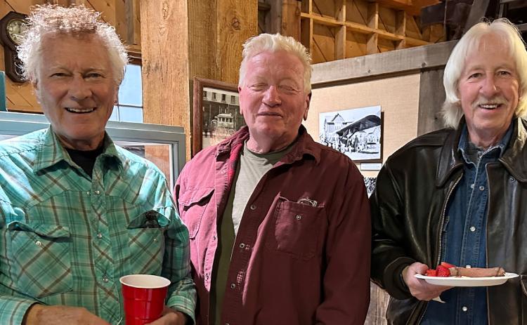 Mike Geryak, Bill Fries and Stephen Rich out at the San Juan County Veterans Musuem night Photo by Ray Dileo