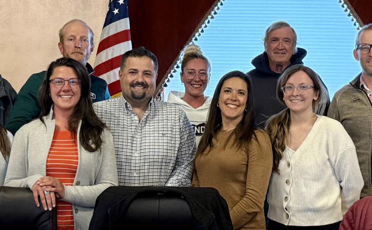(L-R Back Row) John Zarkis, Tyler George, Melina Marks, Ron Wakefield, Chris Brosh &amp; Dr. David Brown (L-R Front Row) Elizabeth Stuffings, Lucy Mulvihill, Lindsey Halvorson, Jim Harper, Dayna Kranker and Amie Gardiner Photo By DeAnne Gallegos